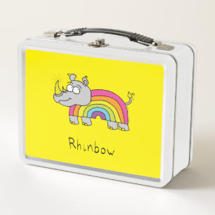Rinoceronte arcoiris con niños rinocerontes
