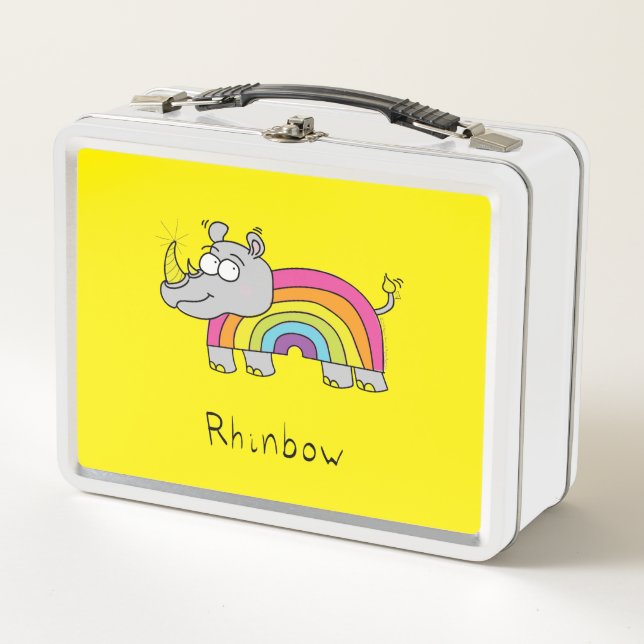 Rinoceronte arcoiris con niños rinocerontes (Anverso)