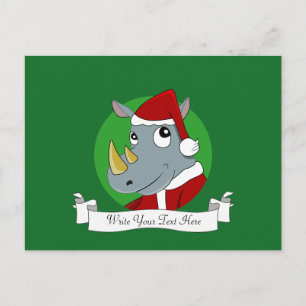rinoceronte de dibujos animados de Navidad