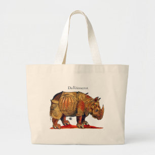 Rinocerontes duraderos en la bolsa de la tota