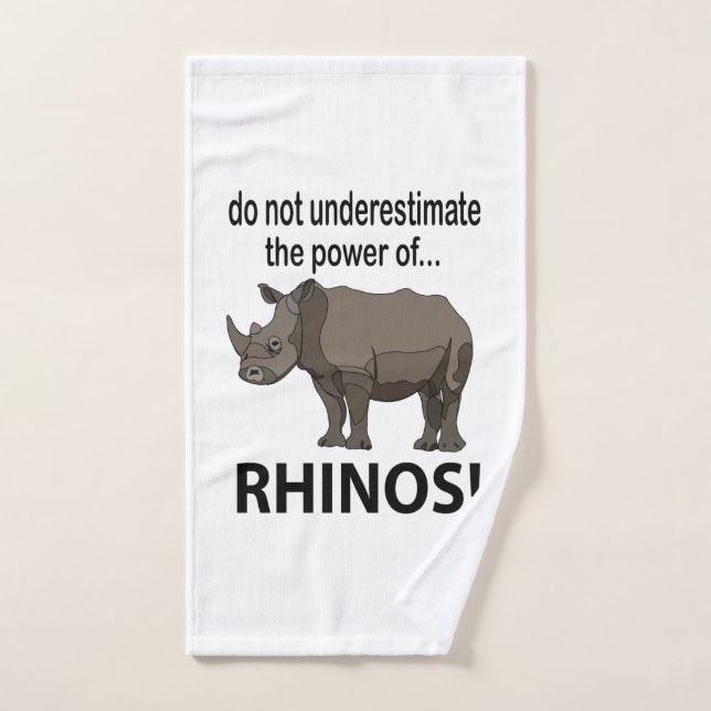 Rinocerontes rinocerontes divertidos (Toalla de mano)