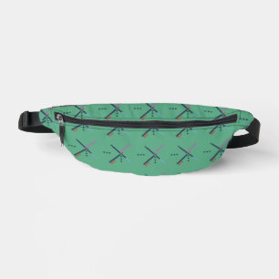 Riñonera con patrón de alfombra de aeropuerto vint