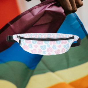 Riñonera de arcoíris del Orgullo Trans