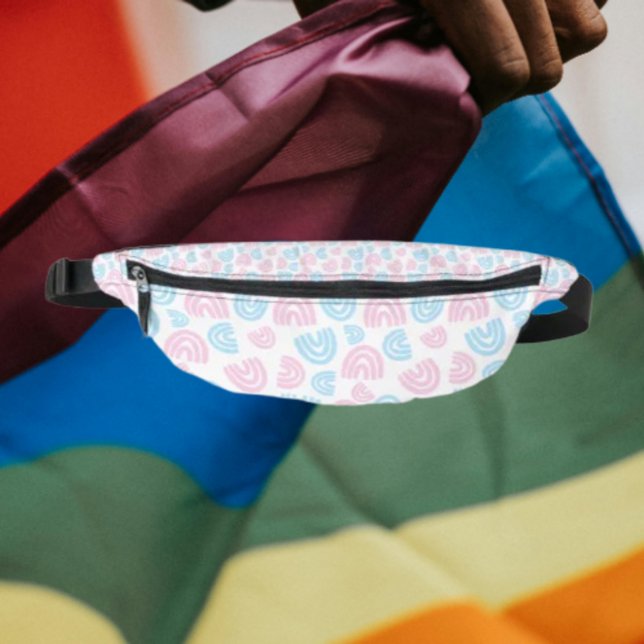 Riñonera de arcoíris del Orgullo Trans (Subido por el creador)