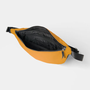 Riñonera naranja con cremallera negra