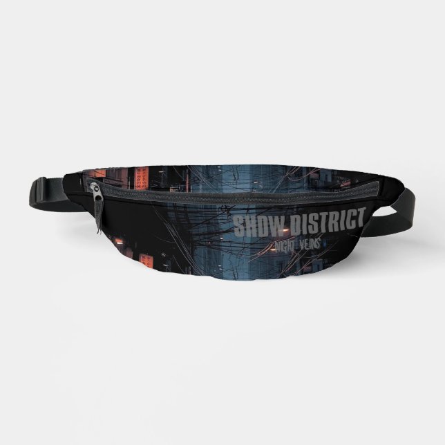 Riñonera negra oscura subterránea Streetwear (Anverso)