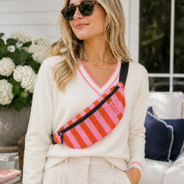 Riñonera | Raya Audaz Preppy Coral Rosa