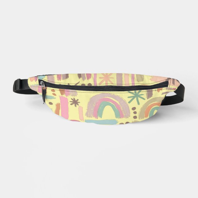Riñonera Retro Boho Arcoíris (Anverso)