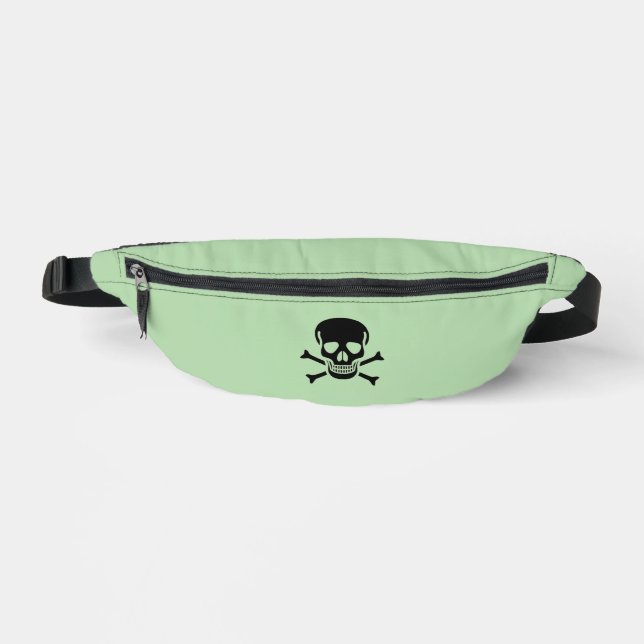 Riñonera verde Black Skull (Anverso)
