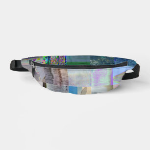 Riñoneras 1C9984DA Arte Glitch Distorsión Digital Vaporwave