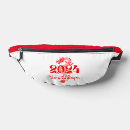 Riñoneras 2024 Año Del Dragón Rojo Blanco