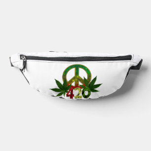 Riñoneras 4 20 Rasta Peace Weed