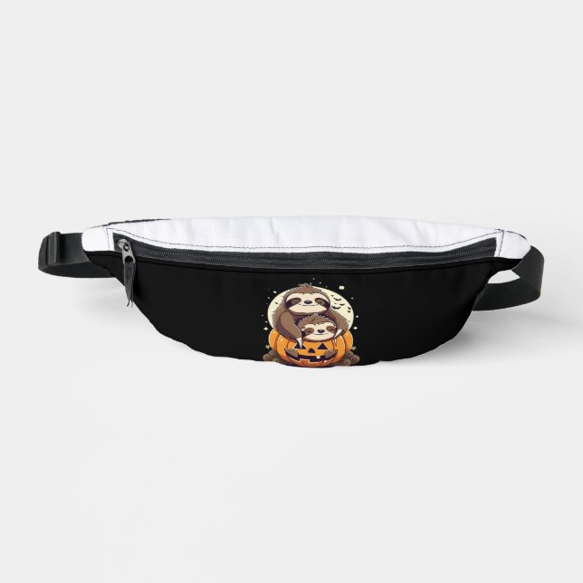 Riñoneras A funny sloth celebrating Halloween Essential T-Sh (Anverso)