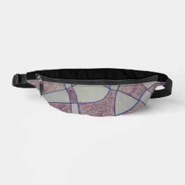 Riñoneras Abstract Purple Print Cut Sew Bag
