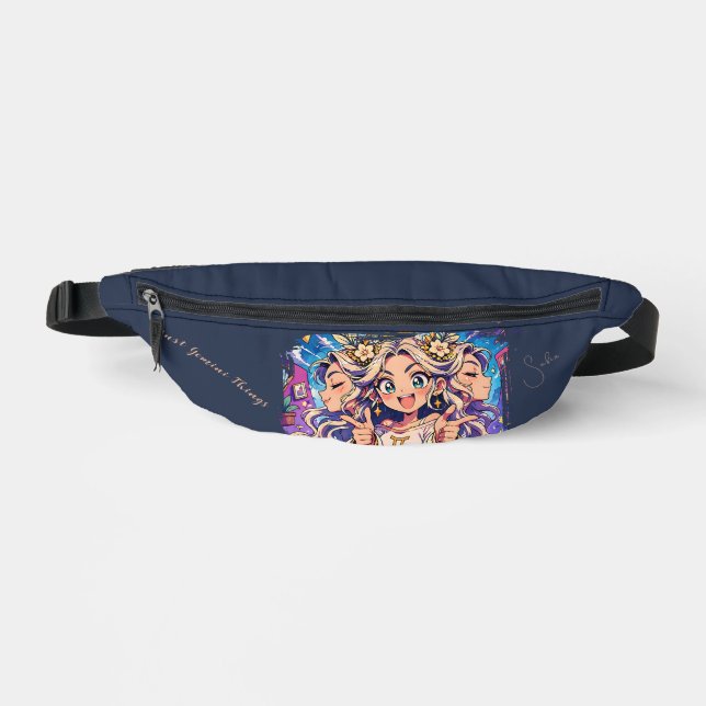 Riñoneras Aesthetic Gemini Anime Custom Fanny Pack (Anverso)