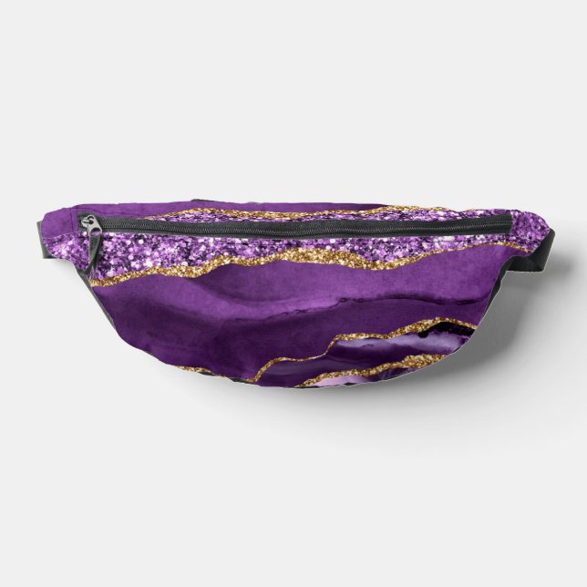 Riñoneras Agate Purple Gold Purpurina Marble Fanny Pack (Distribución)