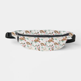 Riñoneras Animales de Woodland, patrón de Navidades blancos