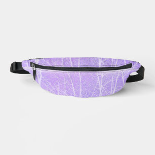 Riñoneras Árboles brumosos helados en lavanda lila