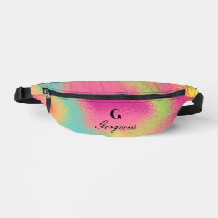 Riñoneras Arcoiris tropical personalizado