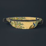 Riñoneras Art Nouveau Peacock Botanical Illustration<br><div class="desc">An elegant Art Nouveau–inspired illustration featuring two graceful peacocks set within a lush botanical landscape of pomegranate branches, flowing water, and intricate floral ornamentation. Rich jewel tones, sinuous lines, and decorative detailing evoke the timeless beauty of classic European decorative arts and vintage wallpaper design. This refined nature composition blends romantic...</div>