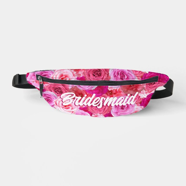 Riñoneras Bachelorette Party Bridal Shower Golf Floral Rosa (Anverso)