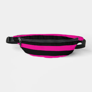 Riñoneras Bandas desiguales - Magenta y negro