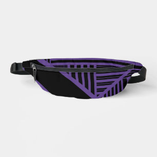 Riñoneras Bandas triangulares en morado y negro