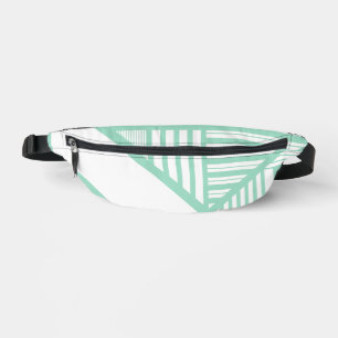 Riñoneras Bandas triangulares - Verde y blanco