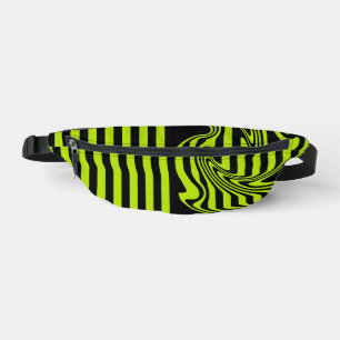 Riñoneras Bandas y Swirls - Lime Green y Black