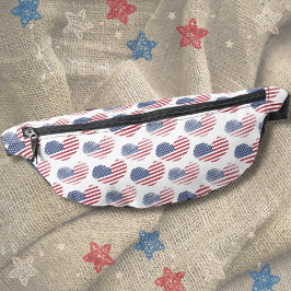 Riñoneras Bandera Americana Rojo Blanco Azul Patriótico 
