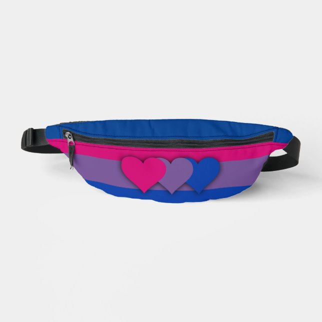 Riñoneras Bandera de bisexualidad (Anverso)