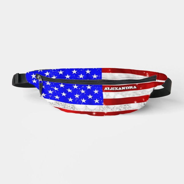 Riñoneras Bandera de EE. UU. - Personalizada (Anverso)