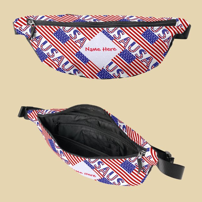Riñoneras Bandera de EE. UU. Personalizada  (Subido por el creador)