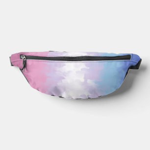 Riñoneras Bandera de Orgullo Bigender Boho Pastel Esponjosa 