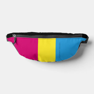 Riñoneras bandera de orgullo pansexual SlipperyJoe rosa ámba