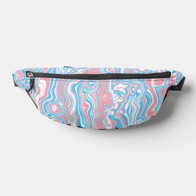 Riñoneras Bandera de Orgullo Trans Trippy Boho Groovy Rayas  (Distribución)