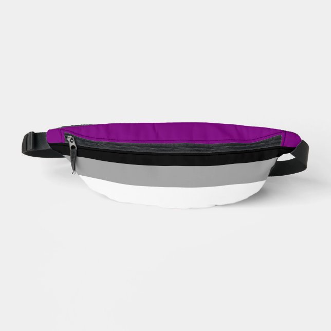 Riñoneras Bandera del orgullo asexual (Anverso)