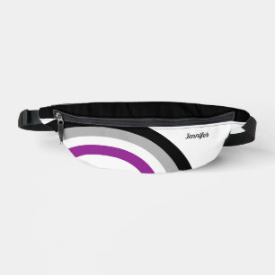 Riñoneras Bandera del Orgullo Asexual Cuta del Arcoiris Pers