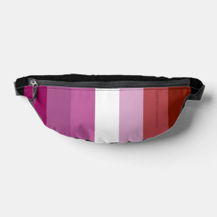 Riñoneras bandera del orgullo lésbico femenino de SlipperyJo