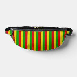 Riñoneras Bandera rastafari Coloreada Rayas Patentadas