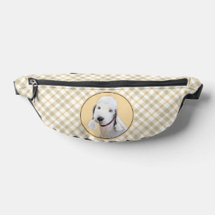 Riñoneras Bedlington Terrier Pintura Arenosa Color Perro Art