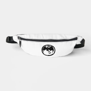 Riñoneras Black Dragon white fanny pack