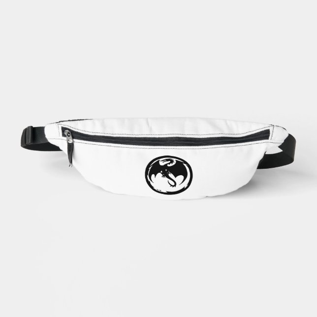 Riñoneras Black Dragon white fanny pack (Anverso)
