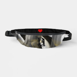 Riñoneras Black Fanny Pack Trend Resumen Art White Gold