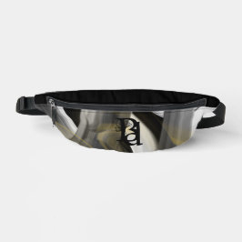 Riñoneras Black Fanny Pack Trend Resumen Art White Gold