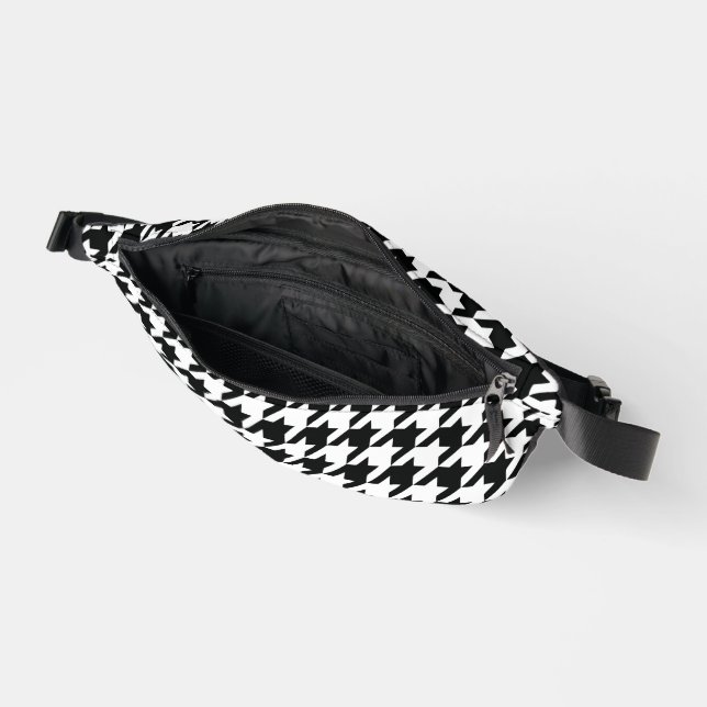 Riñoneras Black White Classic Houndstap Check (Abierto)