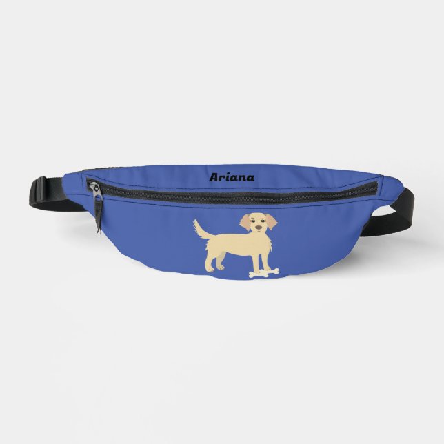 Riñoneras Blue Fanny Pack con Lab Dog (Anverso)