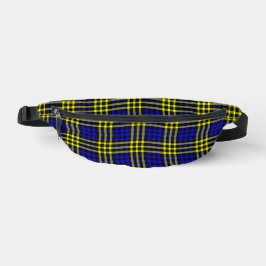 Riñoneras Blue Yellow Plaid Checker Seamless Pattern