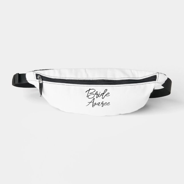 Riñoneras Brien Black Text en White Fanny Pack (Anverso)