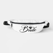 Brien Black Text en White Fanny Pack